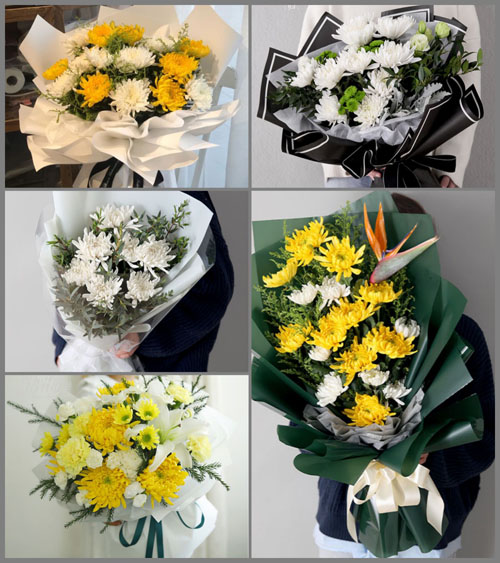 贵州毕节市威宁县黑石镇白事花束代送